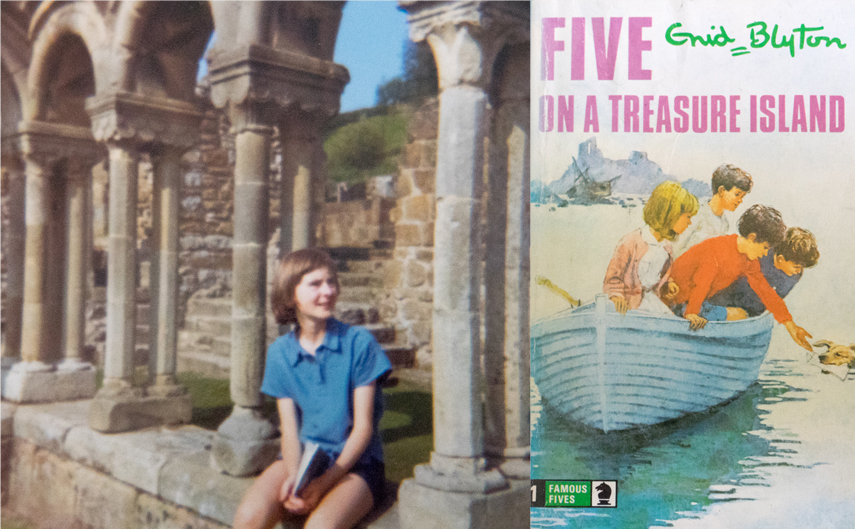 My interest in cloisters (Rievaulx Abbey) and the adventures of the Famous Five from childhood!