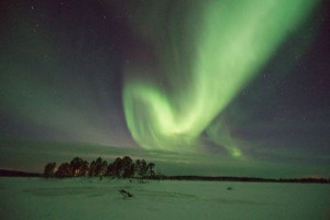 The Northern Lights on Lake Inari that evening